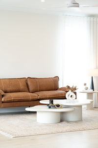 Lorenzo Organic Coffee Table 1m - Clover Shape - Boho Bliss