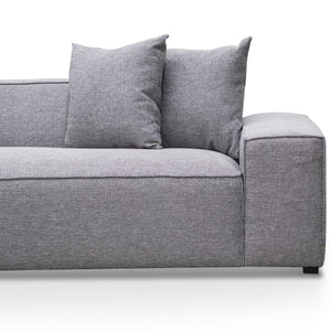 Loryn 2 Seater Left Chaise Sofa - Graphite Grey - Boho Bliss