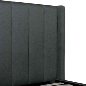 Lucca King Bed (With Storage) - Charcoal Grey - Boho Bliss