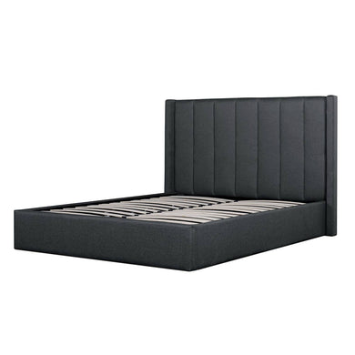 Lucca King Bed (With Storage) - Charcoal Grey - Boho Bliss