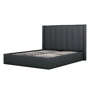 Lucca King Bed (With Storage) - Charcoal Grey - Boho Bliss