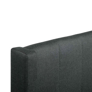 Lucca King Bed (With Storage) - Charcoal Grey - Boho Bliss