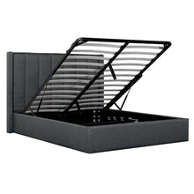 Load image into Gallery viewer, Lucca King Bed (With Storage) - Charcoal Grey - Boho Bliss