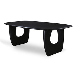 Madox 2.2m Dining Table - Full Black - Boho Bliss