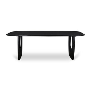 Madox 2.2m Dining Table - Full Black - Boho Bliss