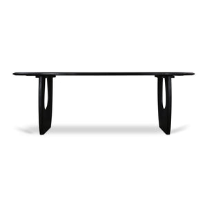 Madox 2.2m Dining Table - Full Black - Boho Bliss