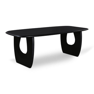 Madox 2.2m Dining Table - Full Black - Boho Bliss