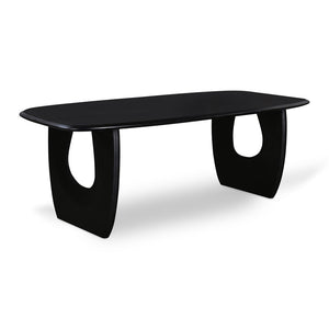Madox 2.2m Dining Table - Full Black - Boho Bliss