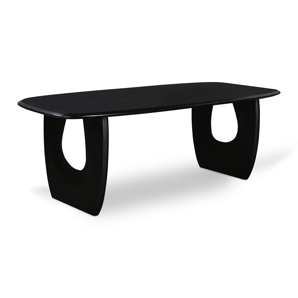 Madox 2.2m Dining Table - Full Black - Boho Bliss