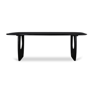 Madox 2.2m Dining Table - Full Black - Boho Bliss