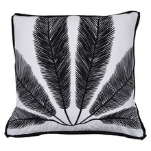 Load image into Gallery viewer, Mallorca Cushion Cover - Black Leaf - Boho Bliss