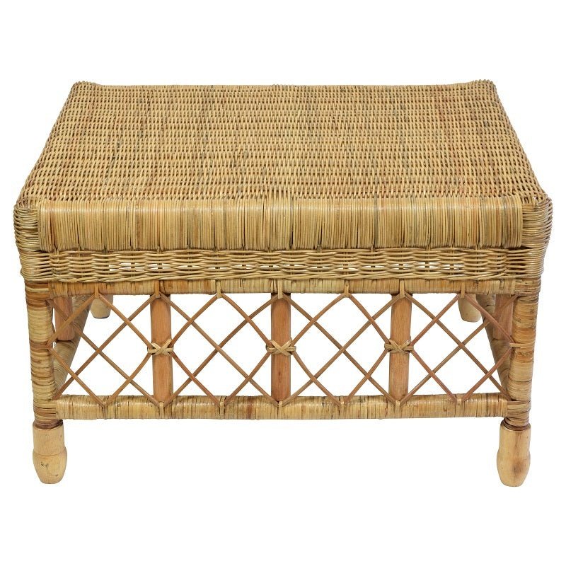 Mandalay Lattice Ottoman - Boho Bliss