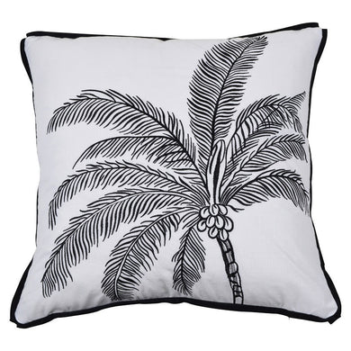 Marbella Cushion Cover - Black Leaf - Boho Bliss