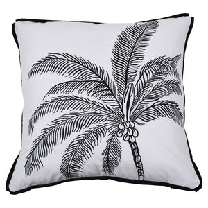 Marbella Cushion Cover - Black Leaf - Boho Bliss