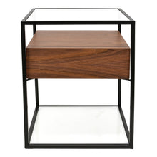 Load image into Gallery viewer, Marley Side Table - Walnut with Black Frame - Boho Bliss