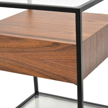 Load image into Gallery viewer, Marley Side Table - Walnut with Black Frame - Boho Bliss