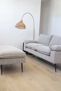 Marly Footstool - Mottled Taupe - Boho Bliss