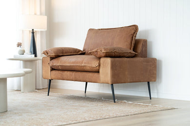 Marly Sofa - 1 Seat - Cognac - Boho Bliss
