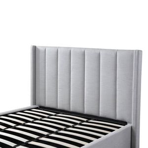 Marwick King Bed (with storage) - Pearl Grey - Boho Bliss