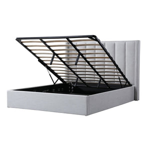 Marwick King Bed (with storage) - Pearl Grey - Boho Bliss