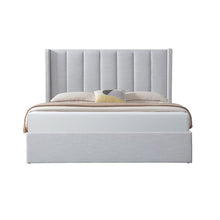 Load image into Gallery viewer, Marwick King Bed (with storage) - Pearl Grey - Boho Bliss