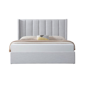 Marwick King Bed (with storage) - Pearl Grey - Boho Bliss