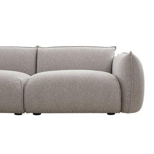 Mavi 3 Seater Left Chaise Sofa - Clay Grey - Boho Bliss