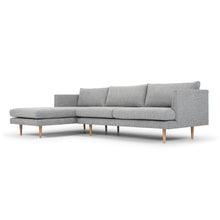 Load image into Gallery viewer, Mila 3 Seater With Left Chaise Sofa - Graphite Grey With Natural Legs - Boho Bliss