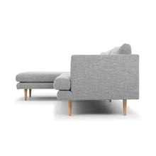 Load image into Gallery viewer, Mila 3 Seater With Left Chaise Sofa - Graphite Grey With Natural Legs - Boho Bliss
