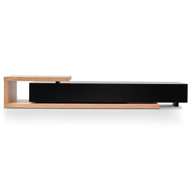 Metro Extendable Entertainment Unit - Natural/Black - Boho Bliss
