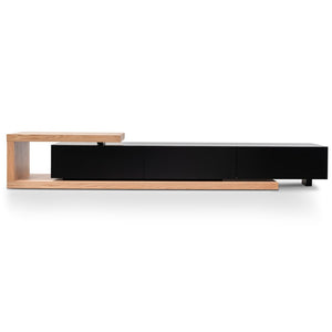 Metro Extendable Entertainment Unit - Natural/Black - Boho Bliss