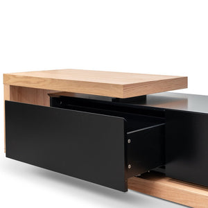 Metro Extendable Entertainment Unit - Natural/Black - Boho Bliss