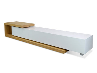 Metro Extendable Entertainment Unit - Natural/White - Boho Bliss