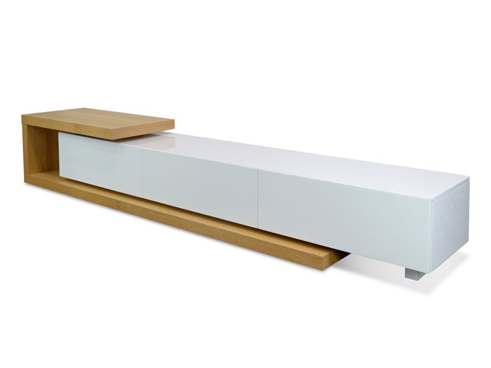 Metro Extendable Entertainment Unit - Natural/White - Boho Bliss