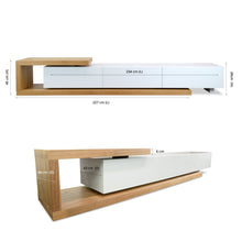 Load image into Gallery viewer, Metro Extendable Entertainment Unit - Natural/White - Boho Bliss