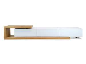 Metro Extendable Entertainment Unit - Natural/White - Boho Bliss