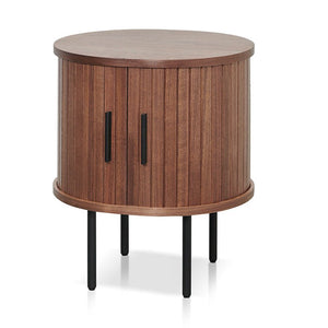 Midnight Curve Side Table - Walnut - Boho Bliss