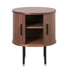 Load image into Gallery viewer, Midnight Curve Side Table - Walnut - Boho Bliss