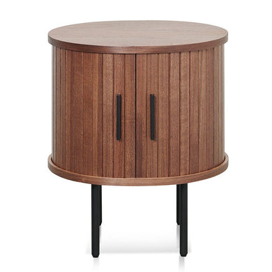 Midnight Curve Side Table - Walnut - Boho Bliss
