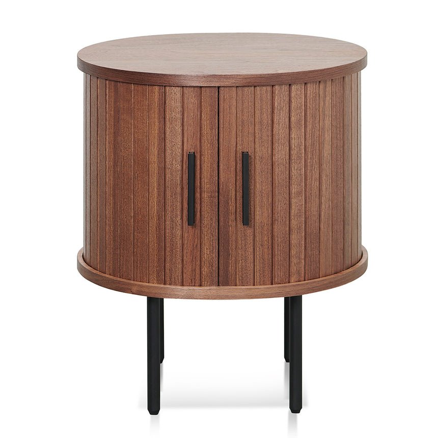 Midnight Curve Side Table - Walnut - Boho Bliss
