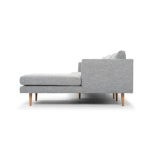 Mila 3 Seater Sofa With Right Chaise - Graphite Grey - Boho Bliss