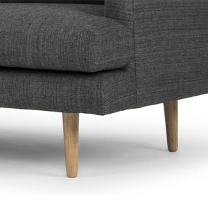 Mila 3 Seater Sofa With Right Chaise - Metal Grey - Boho Bliss