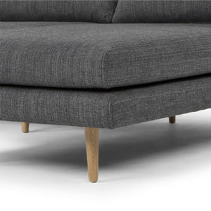 Mila 3 Seater Sofa With Right Chaise - Metal Grey - Boho Bliss