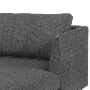 Mila 3 Seater Sofa With Right Chaise - Metal Grey - Boho Bliss