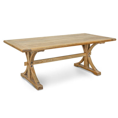 Mirae Reclaimed Elm Wood Dining Table 2m - Natural - Boho Bliss