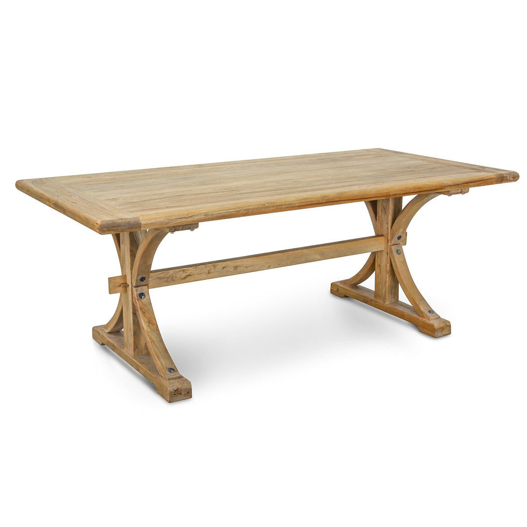Mirae Reclaimed Elm Wood Dining Table 2m - Natural - Boho Bliss