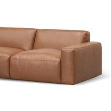 Load image into Gallery viewer, Monterey Leather Sofa - Caramel Brown - Boho Bliss