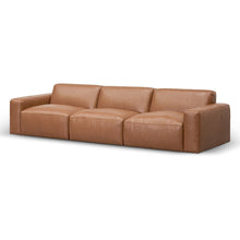 Load image into Gallery viewer, Monterey Leather Sofa - Caramel Brown - Boho Bliss