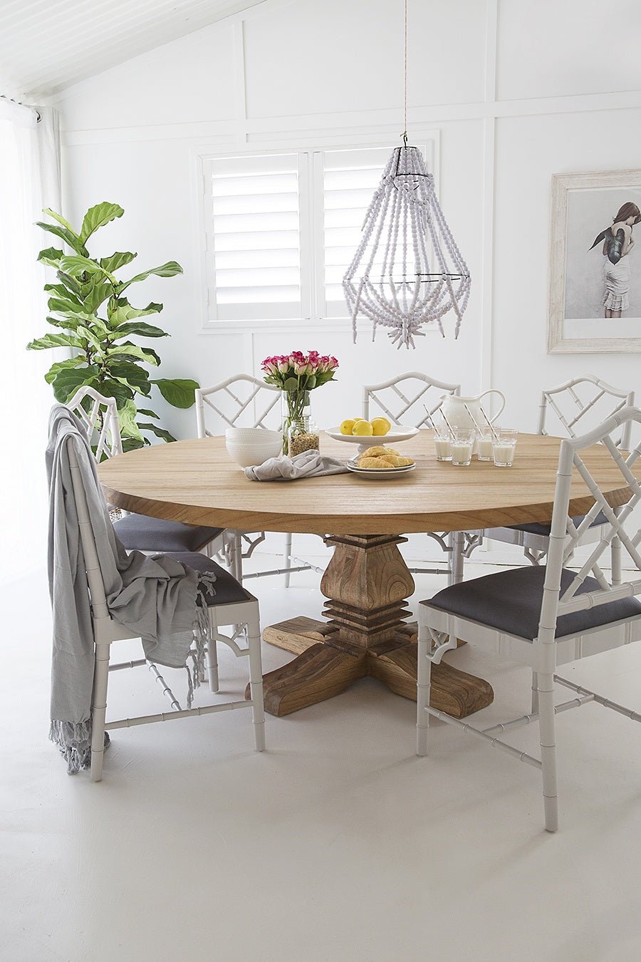 Newport Round Pedestal Table - 180cm - Boho Bliss