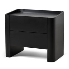 Load image into Gallery viewer, Noir Edge Bedside Table - Black - Boho Bliss